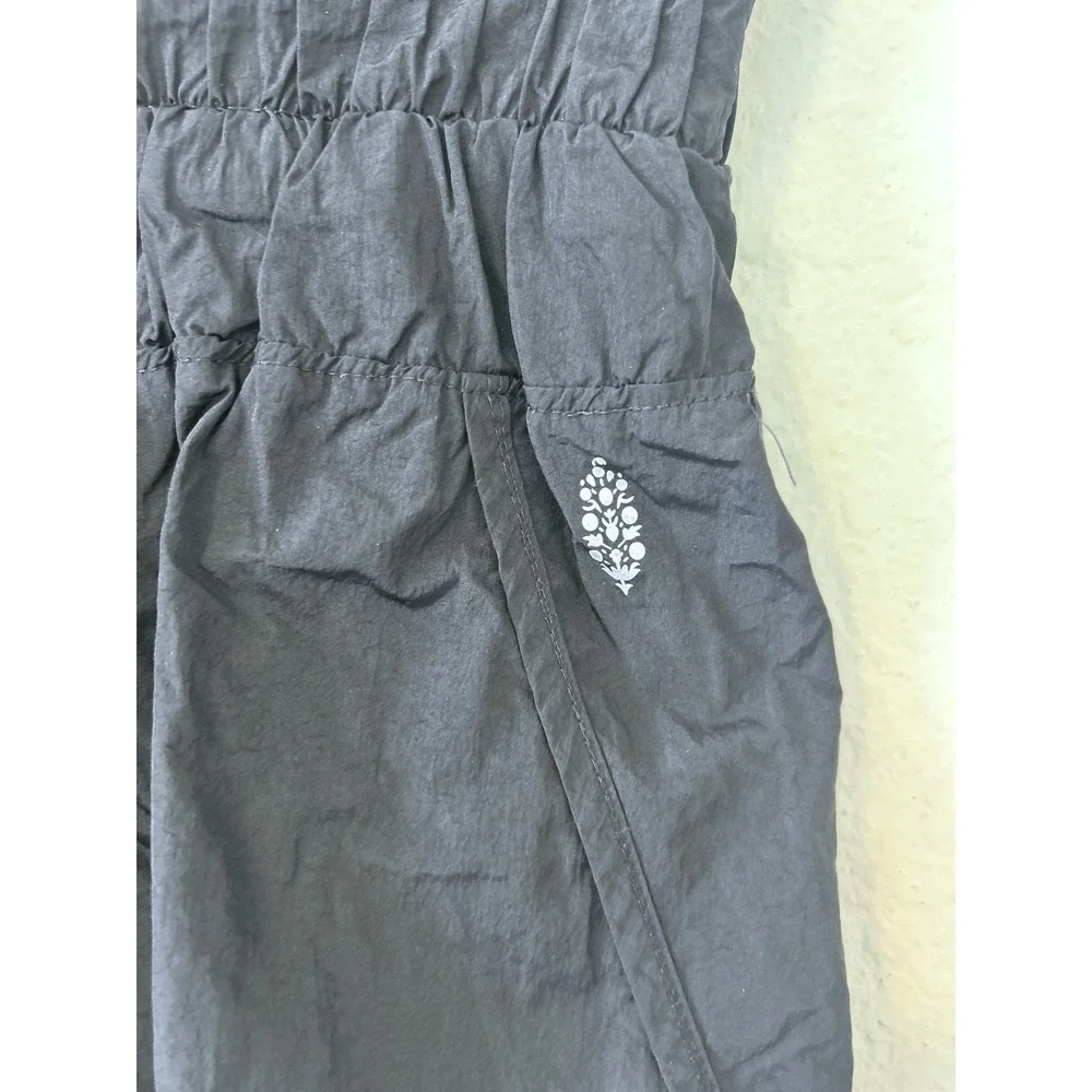 FP Movement Free People The Way Home Shorts Black High Rise Smocked Waist Sz M